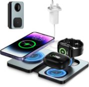 Olycism 3 in 1 Wireless Charger Wireless Charging Station Foldable Magnetic Induction Wireless
