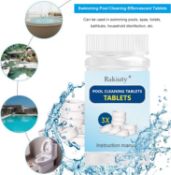 RRP £200, Set of 50 x Chlorine Tablets for Swimming Pool,Chlorine Tablets for Hot Tubs,Pool Cleaning