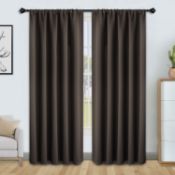 RRP £29.99 FLOWEROOM Blackout Curtains for Bedroom - Thermal Insulated Rod Pocket Window Curtains