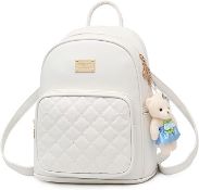 RRP £23.99 Girl's Backpack Purse for Women Small Girl Mini Daypack PU Leather Improved Cute