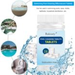 RRP £200, Set of 50 x Chlorine Tablets for Swimming Pool,Chlorine Tablets for Hot Tubs,Pool Cleaning