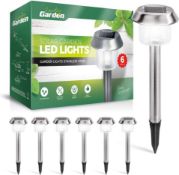 RRP £25.99 Signature Garden Premium Solar Garden Lights, Large 6 Pack Ultra Bright Solar Pathway