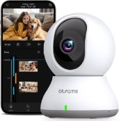 RRP £29.99 blurams Pet Camera 2K, Indoor Camera, 360° Home Security Camera, WiFi Baby Monitor, Night