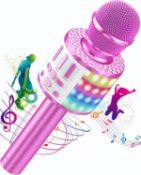 RRP £270 Set of 18 x Karaoke Wireless Microphone, Bluetooth Microphone with Dancing LED Lights,