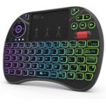 RRP £80 Set of 4 x Mini Wireless Multi-media Keyboard Touch Pad Mouse Combo With Scroll Button/