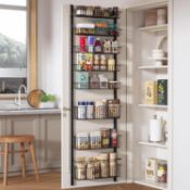 RRP £39.99 UMDONX Over Door Spice Rack with 8 Mesh Baskets,Hanging Storage Rack Kitchen,Over Door