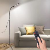 RRP £29.99 LED Floor Lamp for Living Room,Dimmable Adjustable Standard Lamp for Bedroom, Remote