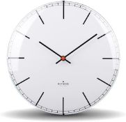 RRP £44.99 Huygens - Dome25 Index - White - Wall clock - Silent Quartz Movement