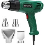 Heat Gun 2000W, GUTIYYO Professional Hot Air Gun Kit Dual Temperature Settings 300?~500? and