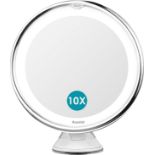 RRP £34 Set of 2 x Auxmir Makeup Mirror, 10X Magnifying Lighted Mirror with 2 Adjustable Brightness,