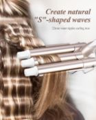 RRP £24.99 CkeyiN 3 Barrels Hair Curler Ceramic Curling Iron Wand Hair Wavers Curling Tongs Beach