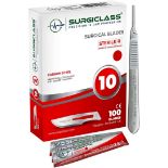 RRP £375 Set of 25 x Surgical Scalpel Surgical Blades # 10 Carbon Steel Sterile Box of 100 and