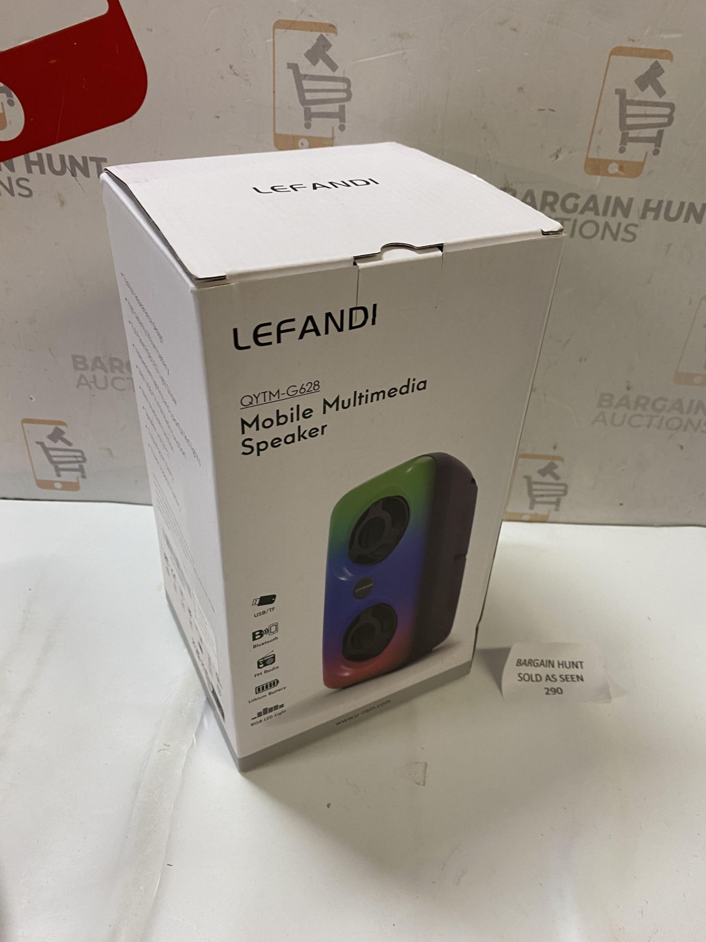 RRP £45.99 LEFANDI Bluetooth Speaker Portable, Wireless Bluetooth 5.0 Speaker with Stereo Sound, - Image 2 of 2