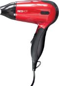 RRP £24 Set of 2 x Red Hot 37070 1200W Travel Hair Dryer with Folding Handle/Dual Voltage / 2 Heat