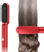 RRP £35.99 ABHI Portable Travel Cordless Hair Straightening Brush & Curler with 200°C Constant