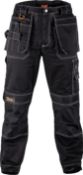 RRP £29.99 Black Hammer Men's Durable Lightweight Work Trousers Safety Cargo Pants for Men with Knee