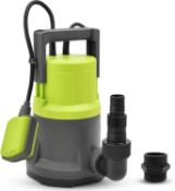 RRP £39.99 VEATON 400W Electric Submersible Water Pump for Clean Water, Max Flow 11000L/H Compact