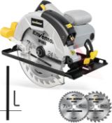 RRP £49.99 Enventor Circular Saw, 1200W 5800RPM Pure Copper Motor Electric Circular Saw with Laser