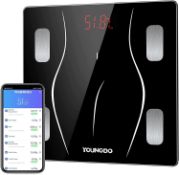 RRP £75 Set of 3 x YOUNGDO Scales for Body Weight, Bluetooth High Precision Smart BMI Digital