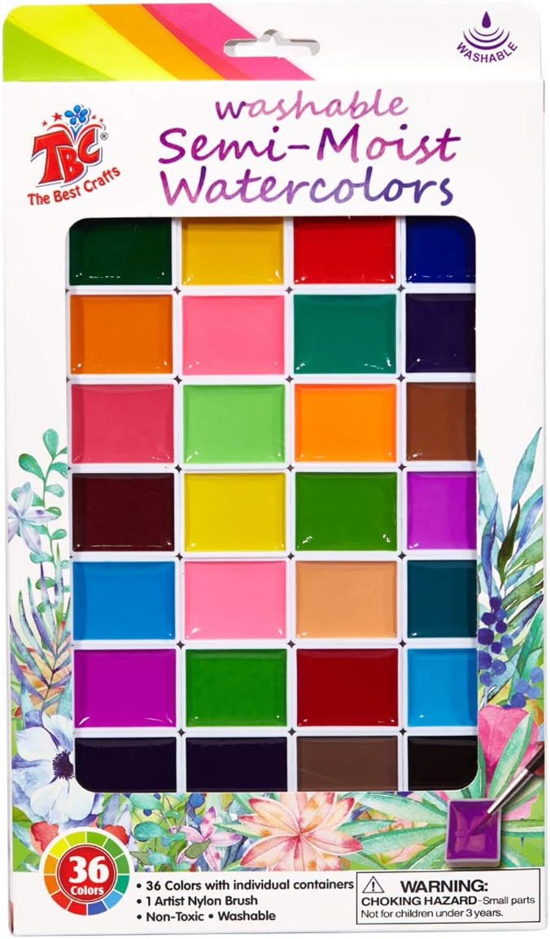 RRP £100, Set of 10 x TBC The Best Crafts Watercolours Paint set (36 Colours Watercolour)