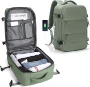 RRP £28.99 Large Travel Backpack Women, Carry On Backpack Men,Hiking Backpack Waterproof Outdoor