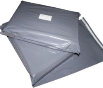 Lot of 7 x 10-Pack Grey Colour Plastic Polythene Peel + Seal Mailing Postal Bags Large Size 12 x 16"