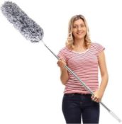 RRP £60 Set of 6 x Feather Duster,Extendable Duster Microfiber Long Extension Pole Scratch Resistant