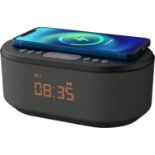 RRP £44.99 i-box Alarm Clock with Wireless Charging, Bluetooth Speaker, Radio Alarm Clock, Fast Qi