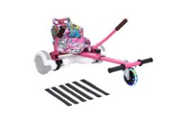 RRP £39.99 yabbay Hoverbords Go Kart with a Cool Regular-Sized Seat, Flashing Wheels Compatible with