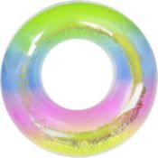 RRP £45 Set of 5 x Inflatable Swimming Ring Hillylolly Swimming Hoop Large Swimming Ring Glitter