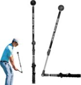 RRP £30.99 Les-Theresa Golf Swing Trainer Aid Adjustable Golf Alignment Stick, Golf Trainer Aid