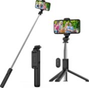 RRP £70 Set of 10 x USTINE Selfie Stick, 3 in 1 Extendable Selfie Stick Tripod, Portable Phone