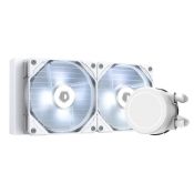 RRP £54.99 ID-COOLING FROSTFLOW X 240 SNOW CPU Water Cooler AIO Liquid Cooler 240mm White LED