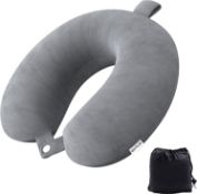 RRP £80 Set of 10 x Travel Pillow Memory Foam Neck Pillow Lightweight Quick Pack Neck Support