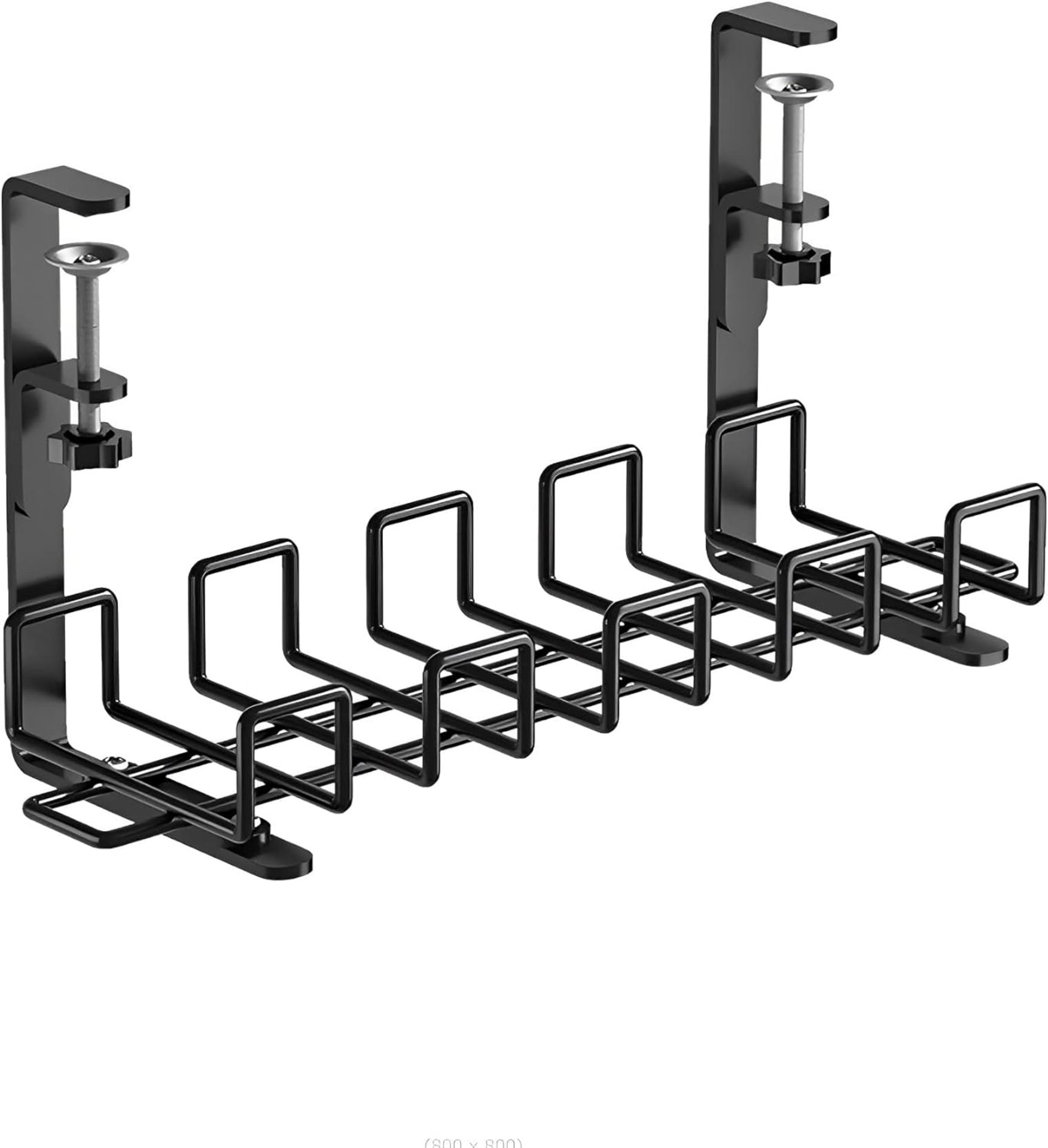 RRP £70 Set of 6 x AMSAMOTION Wire Management Under Desk Cable Management Tray No Drill, Cable - Image 2 of 3