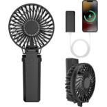 RRP £26.99 HandFan Portable Fan Personal Handheld 5200mAh Rechargeable Battery Operated Fan With