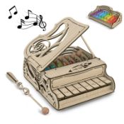 nicknack 3D Wooden Puzzles for Adults Teens |3D Wooden Puzzle Musical Model Kits with Piano, Music