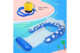 RRP £100 Set of 10 x Inflatable Pool Float Water Hammock, Inflatable Pool Swimming Floating Chair