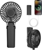 RRP £26.99 HandFan Portable Fan Personal Handheld 5200mAh Rechargeable Battery Operated Fan With