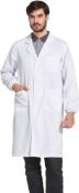 RRP £300 Set of 10 x Icertag Lab Coat for Professional Men White Coat, Doctor Coat, Technician