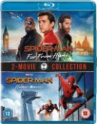 Set of 12 x Spider-Man: Far From Home & Spider-Man : Homecoming [Blu-ray] 2 Movie Collection