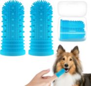 RRP £1,250 Box of 250 x 2-Pack Dog Toothbrush Dog Finger Toothbrush for Dogs Cat Puppy Dental Care&