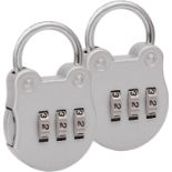 RRP £40 Set of 10 x 2-Pack Eagle 3-Digit Combination Padlock, Luggage Lock, Resettable Code Lock,