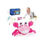 RRP £50 Set of 4 x Crawling Crab Toy, Musical Boys Girls Sensory Toys for Babies Crab Toy Gift
