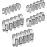 RRP £70 Set of 10 x 20Pcs Hose Clips Set Pipe Clamps Adjustable Hose Clamp Stainless Steel