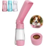 RRP £72 Set of 6 x Dog Water Bottle Dispenser - Portable Foldable Pet Water Bottle With Food