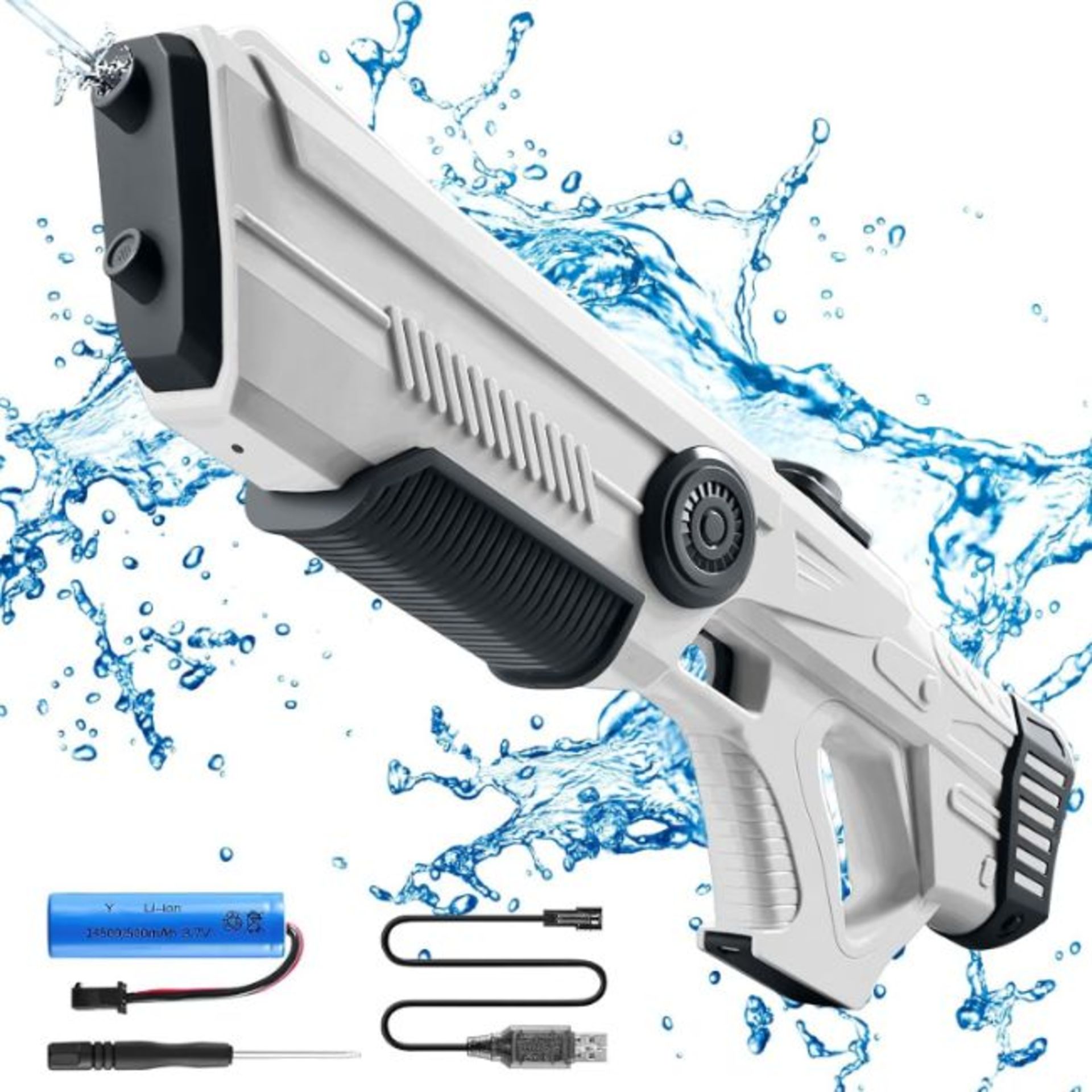 RRP £23.99 Electric Water Gun, One-Button Automatic Water Pistol for Kids Adults, 20-32FT Range