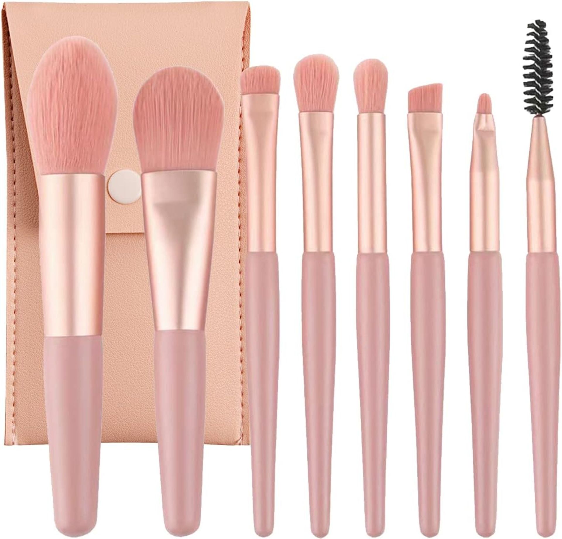 RRP £80 Set of 20 x Professional 8Pcs Makeup Brushes Set Mini Makeup Brushes Portable Make up Set