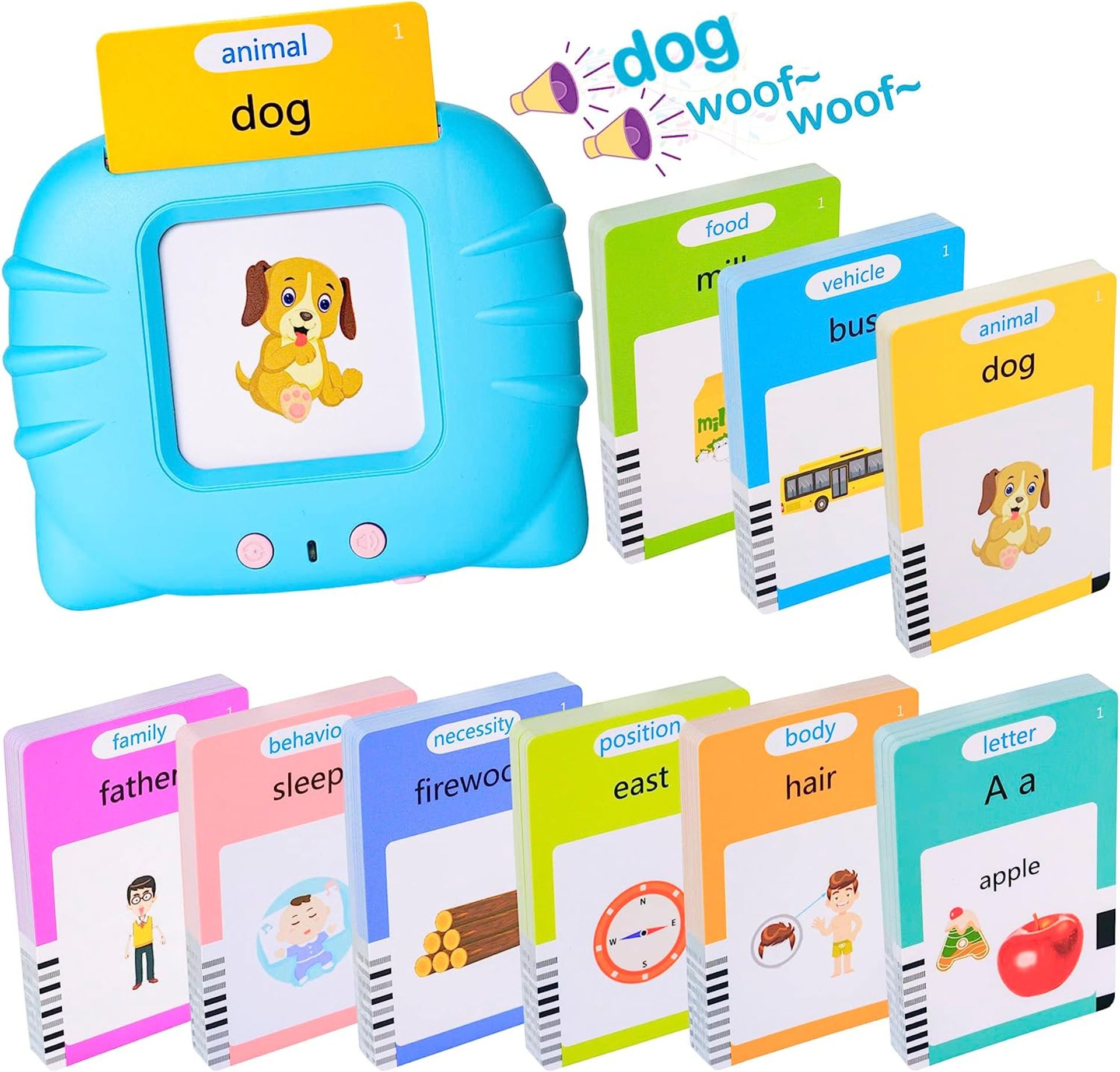 RRP £390, Lot of 39 x Talking Flash Cards Early Educational Toys for 3 4 5 6 Year Old Baby Boys