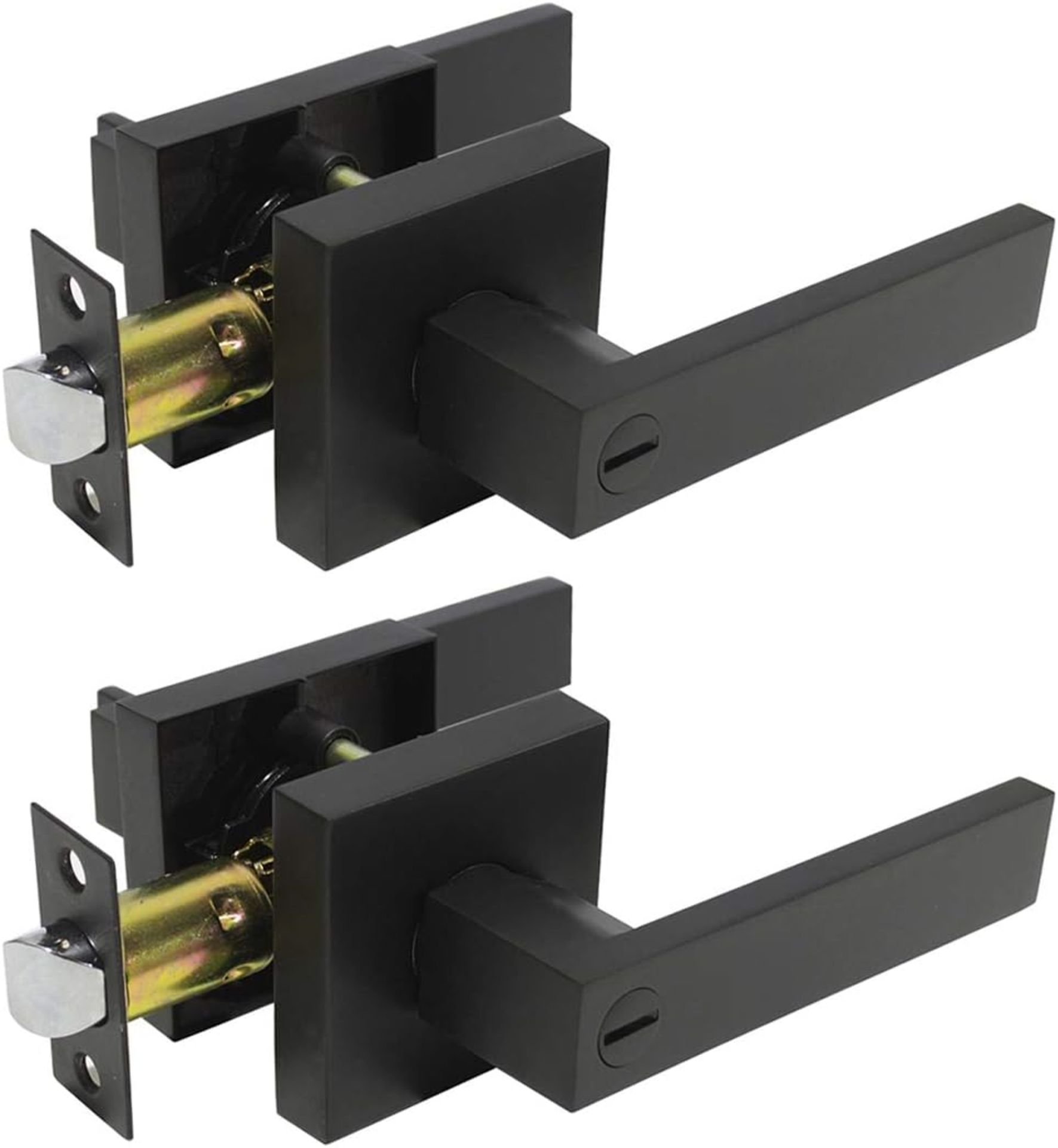 RRP £51.99 Probrico Black Privacy Door Handles, Interior Privacy Door Levers for Bedroom and